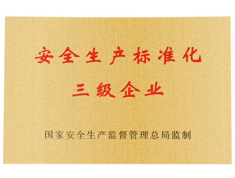 安全生產(chǎn)標(biāo)準(zhǔn)化三級(jí)企業(yè)